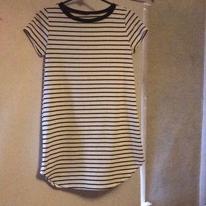 Black and white striped T-shirt Dress